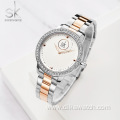 SK Top Brand Hot Sale Quartz Watches for Women Luxury Crystal Analog Crazy Stainless Steel Ladies Wrist Watch Clock Reloj Mujer